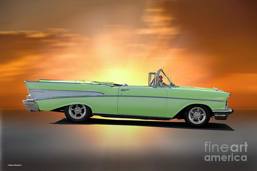 1957 Chevrolet Bel Air Convertible Photograph by Dave Koontz