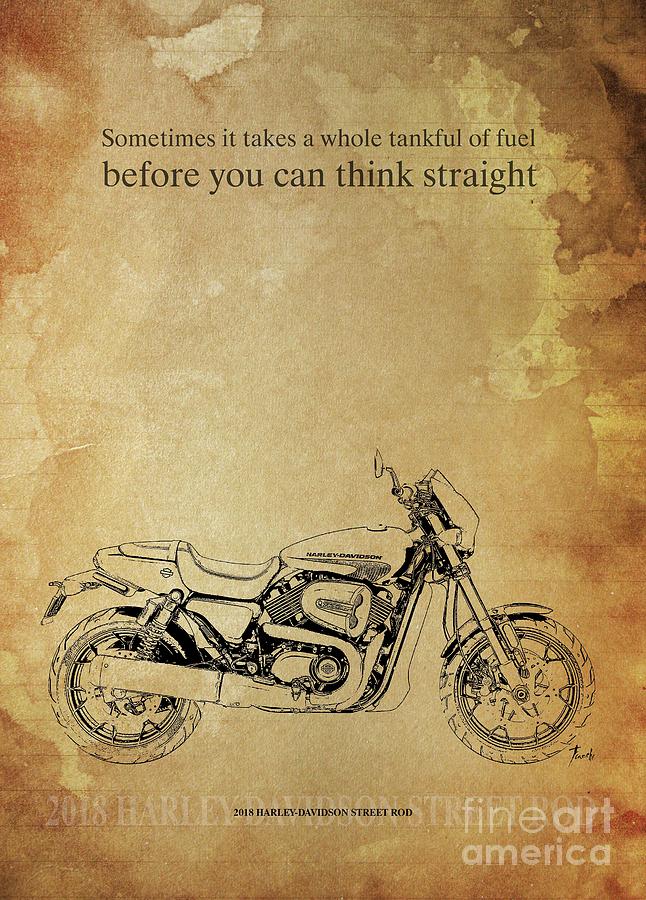 2018 Harley Davidson Street Rod Original Artwork Motorcycle