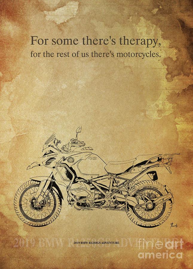 Motorcycle quote. Original artwork. Christmas gift for bikers BMW  motorcycle. Coffee Mug by Drawspots Illustrations - Fine Art America