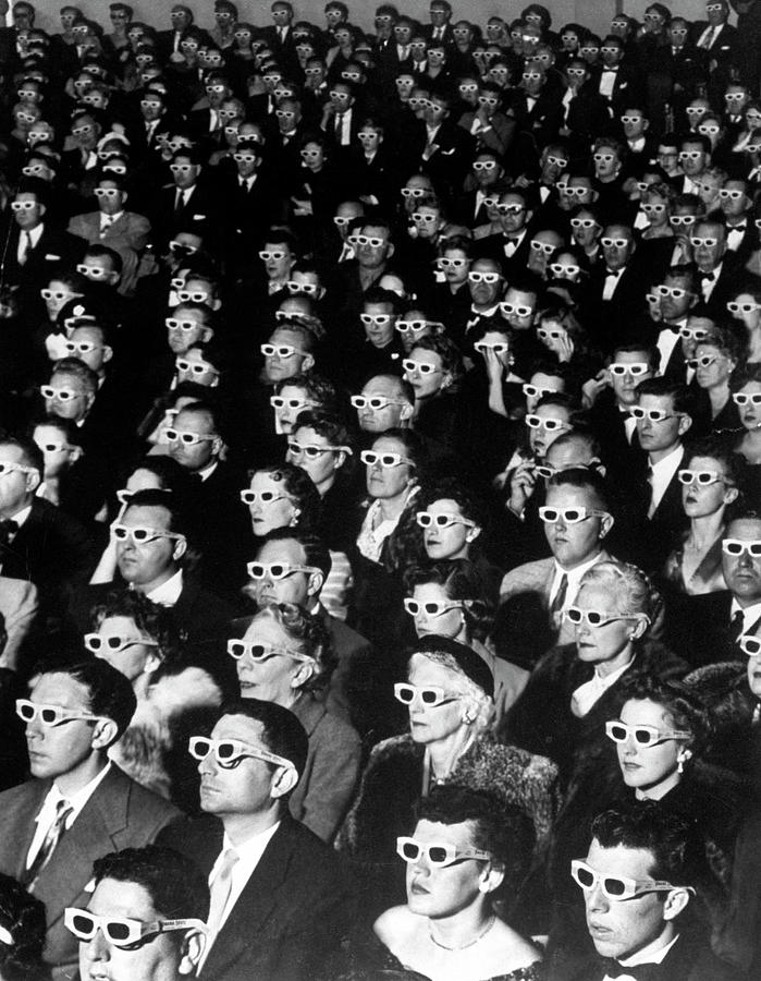 3-d Movie Viewers. Formally-attired Audi Photograph by J. R. Eyerman 3-d Movie Viewers. Formally-attired Audi Photograph by J. R. Eyerman