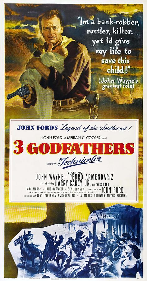 Movie Poster Photograph - 3 Godfathers -1948-. #1 by Album