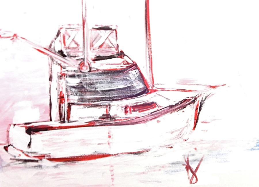 Boat Painting - 38 Special #1 by Debora Lewis