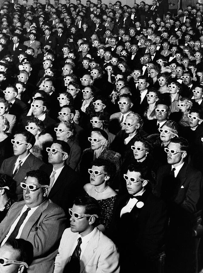 Hollywood Photograph - 3D Film Audience  #2 by JR Eyerman