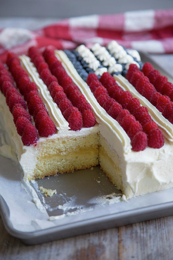 4th Of July Cake usa #1 Photograph by Eising Studio