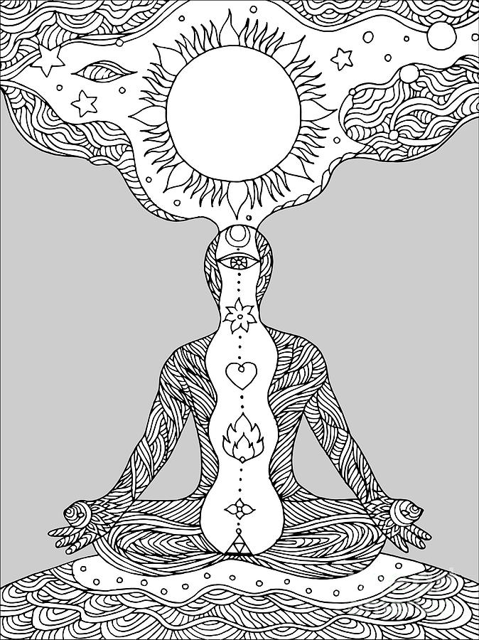 lotus pose drawing