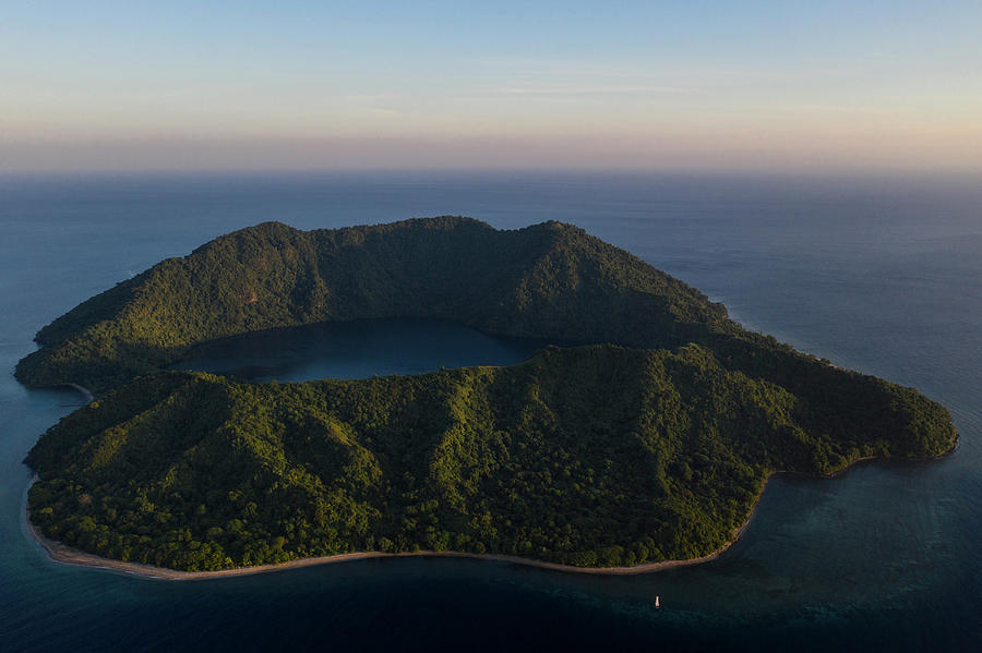 A Birds Eye View Of The Volcanic Island Photograph by Ethan Daniels ...