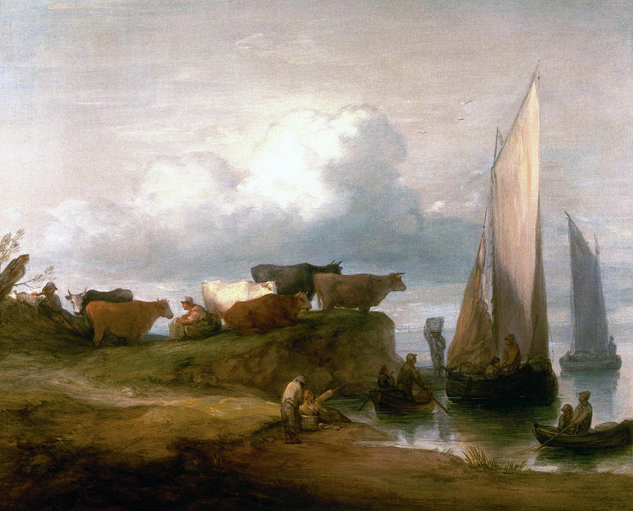 A Coastal Landscape   #1 Painting by Thomas Gainsborough