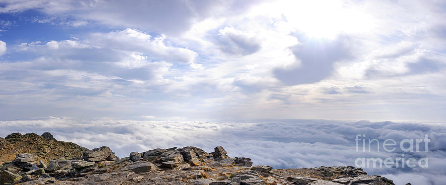 A day above the clouds at the top of the Pearala mountain in Madrid, a mountaineering and adventure excursion. #2 Photograph by Joaquin Corbalan