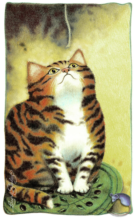 Cat Painting - A Day Of Surprises #2 by Laura Seeley