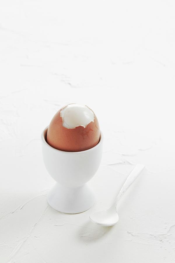 A Hard-boiled Egg In An Egg Cup #1 Photograph by Miriam Rapado