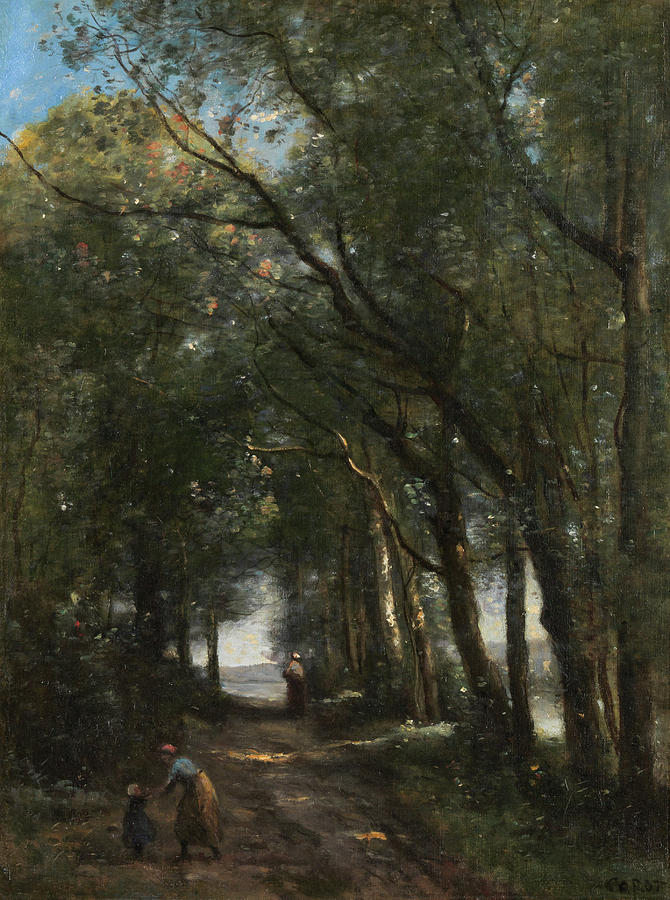 A Lane through the Trees Painting by Camille Corot - Fine Art America