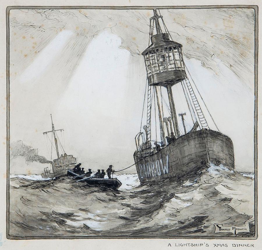 A Lightship #1 Painting by Donald Maxwell