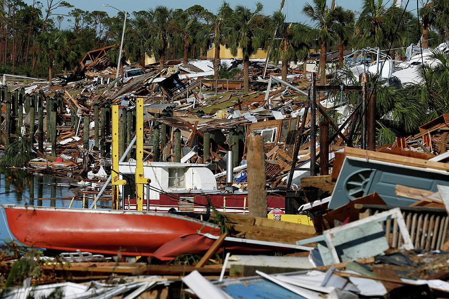 A Marina Damaged by Hurricane Michael Photograph by Jonathan Bachman ...