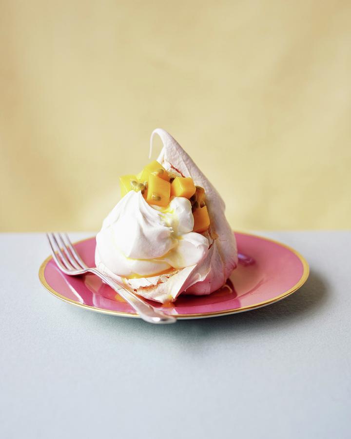 A Meringue With Exotic Fruits #1 Photograph by Jonathan Gregson