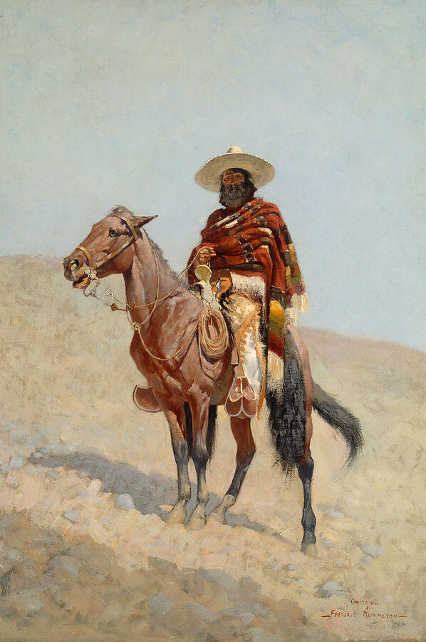 A Mexican Vaquero, from 1890 Painting by Frederic Remington