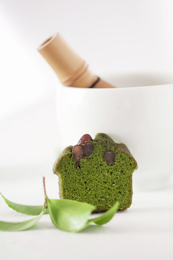 A Mini Cake Made With Matcha Tea #1 Photograph by Martina Schindler