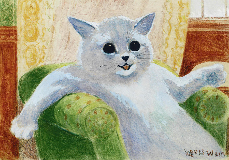 A Moments Rest #1 Painting by Louis Wain