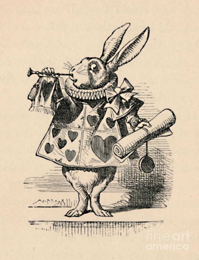 A Rabbit As Court Official Blowing #1 Drawing by Print Collector