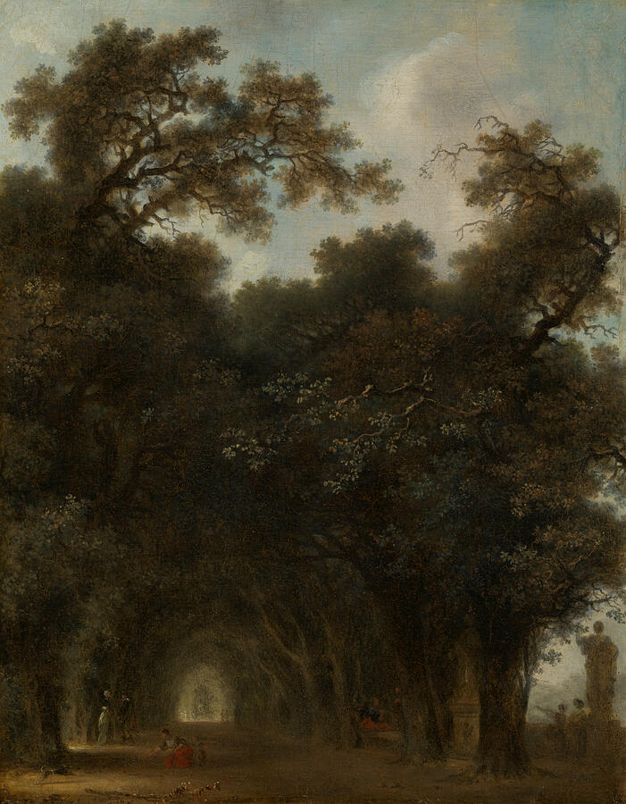 A Shaded Avenue #1 Painting by Jean-Honore Fragonard