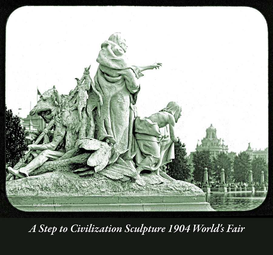 A Step to Civilization Sculpture 1904 Worlds Fair #1 Photograph by A Macarthur Gurmankin