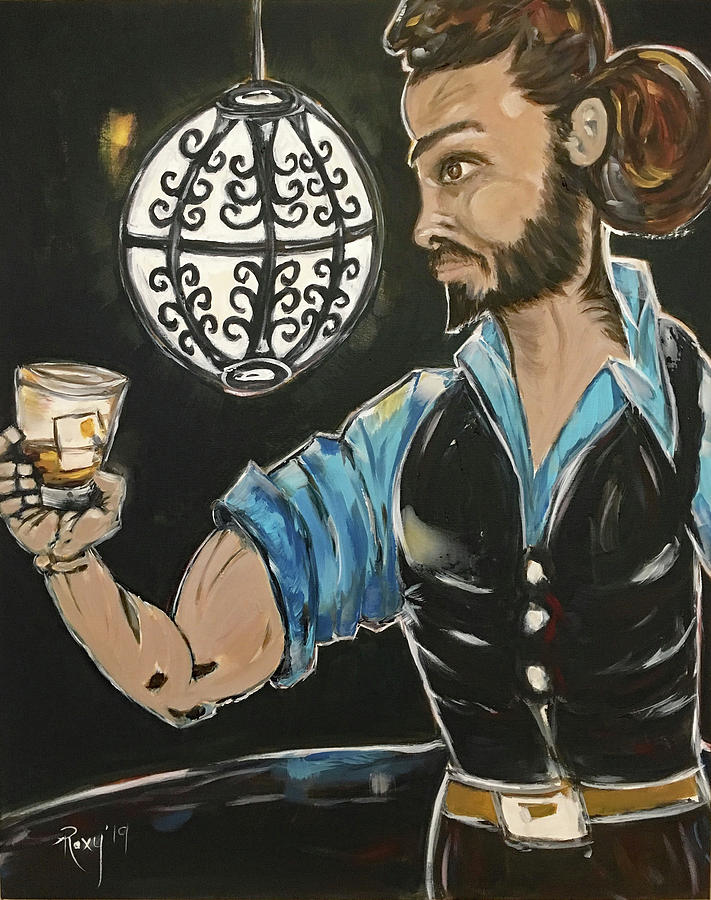 A Stiff One featuring Rich Painting by Roxy Rich