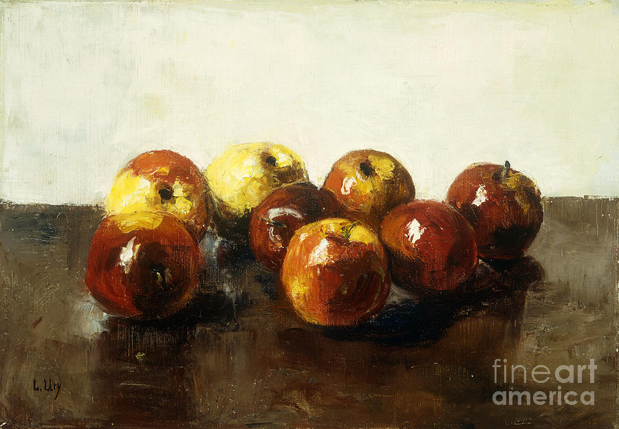 A Still Life Of Apples Painting by Lesser Ury
