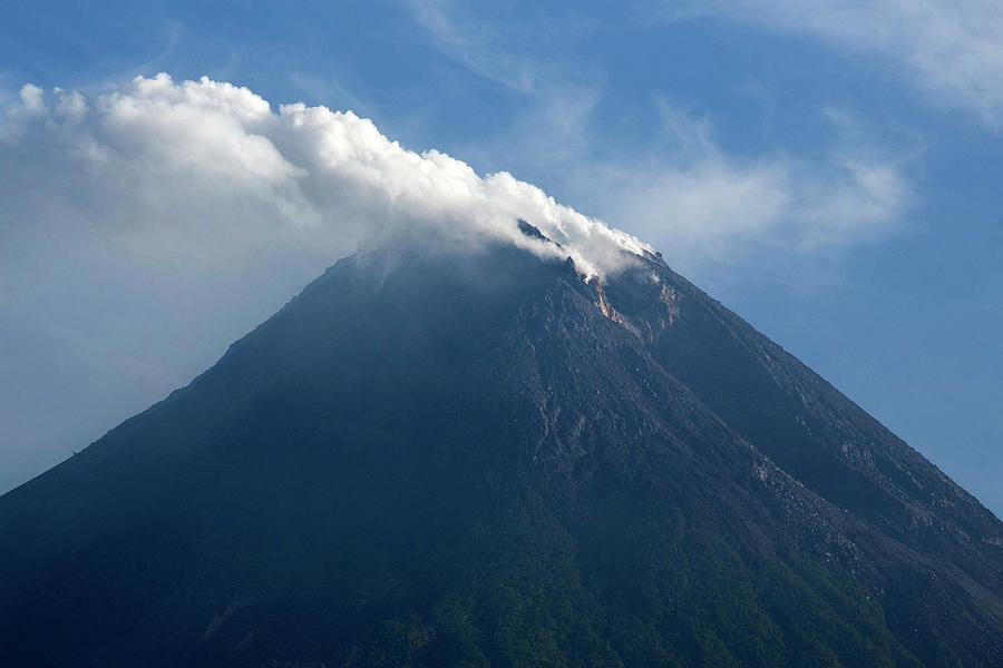 A View of the Mount Merapi Volcano Photograph by Dwi Oblo | Pixels