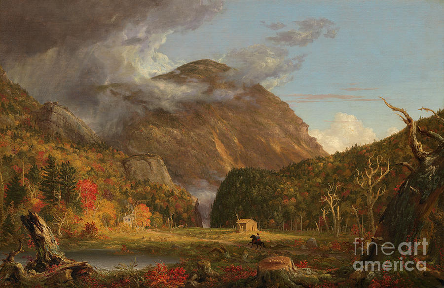 A View of the Mountain Pass Called the Notch of the White Mountains  Crawford Notch Painting by Thomas Cole