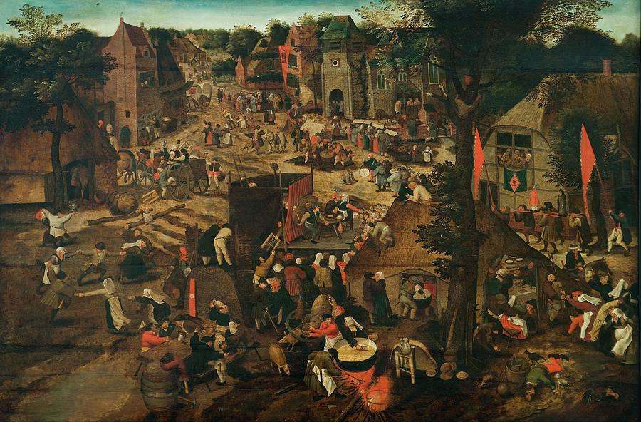 Village Painting - A Village Fair by Pieter Brueghel The Younger