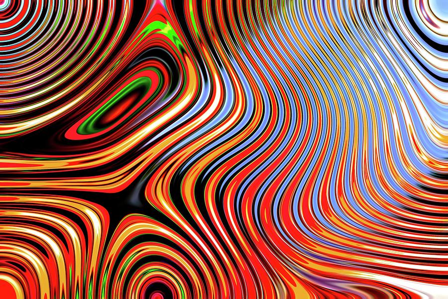 Abstract Chaos Orange #1 Digital Art by Don Northup