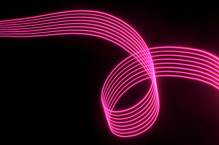 Abstract Colored Light Trails With Photograph by John Rensten