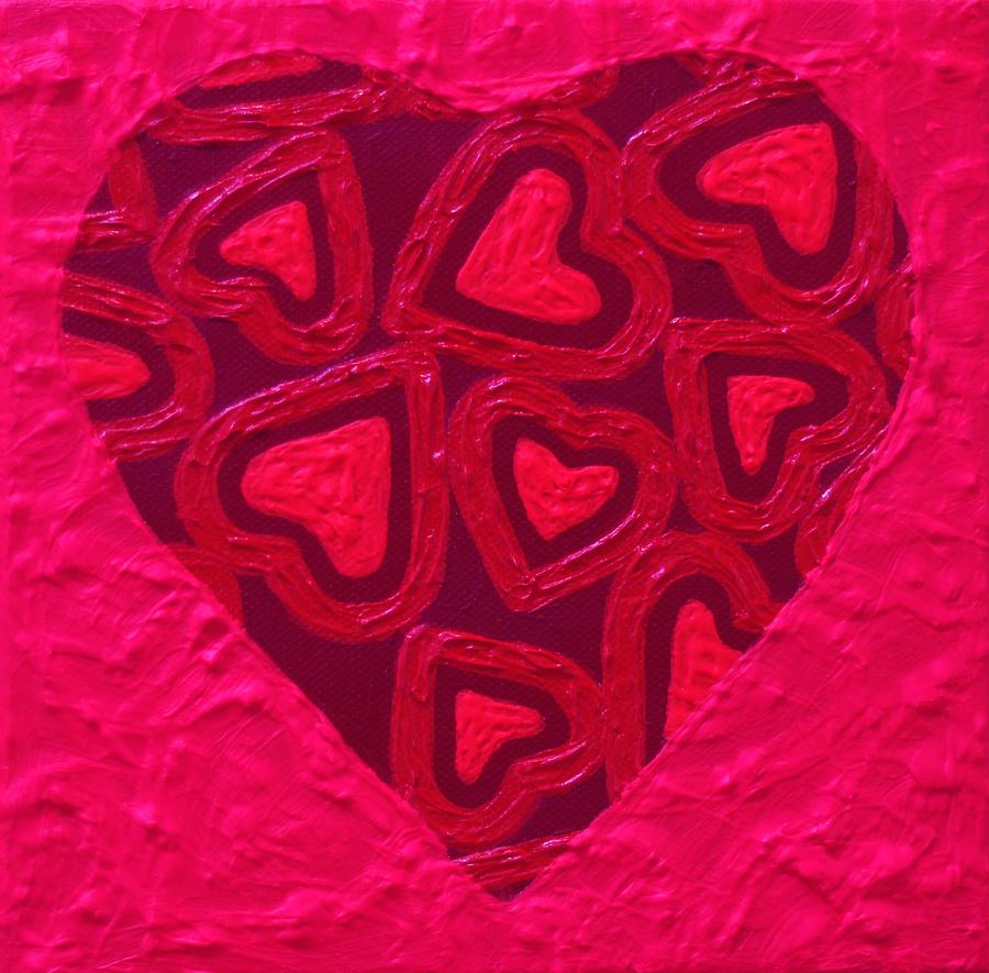 Abstract Painting - abstract Heart #3 by John  Nolan