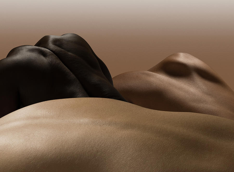 Abstract Nude Bodies, Different Colours Photograph by Jonathan Knowles