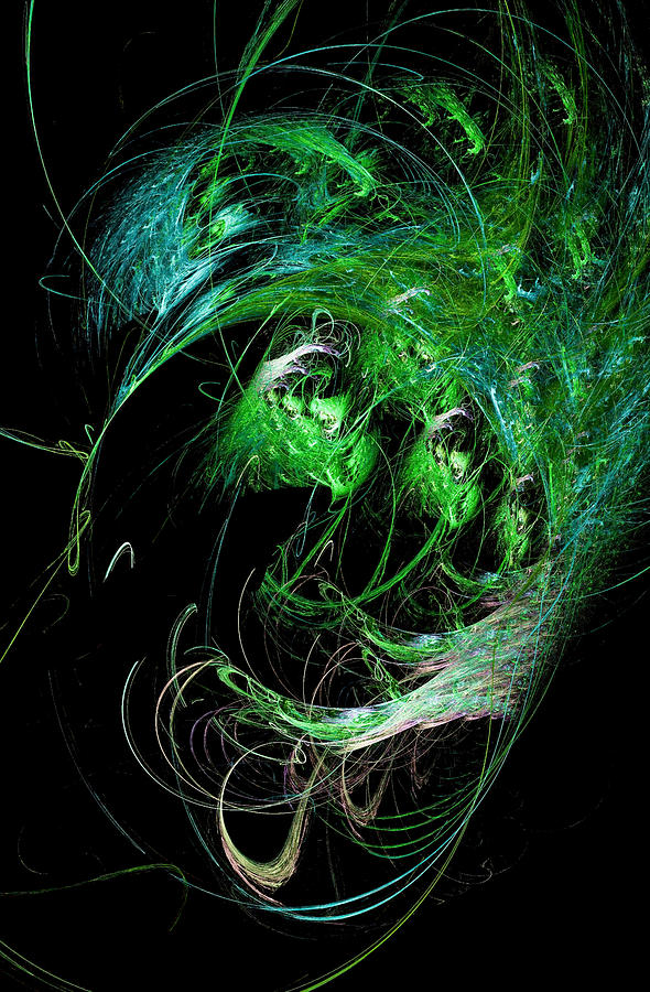 Abstract Octopus Fractal Art Green #1 Digital Art by Don Northup