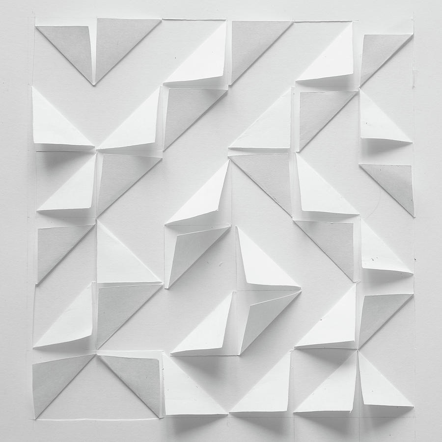Abstract Paper Design In White #1 Photograph by Michael Adendorff