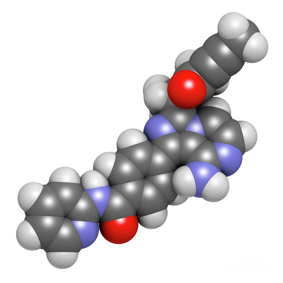 Acalabrutinib Cancer Drug Molecule #1 By Molekuul/science Photo Library