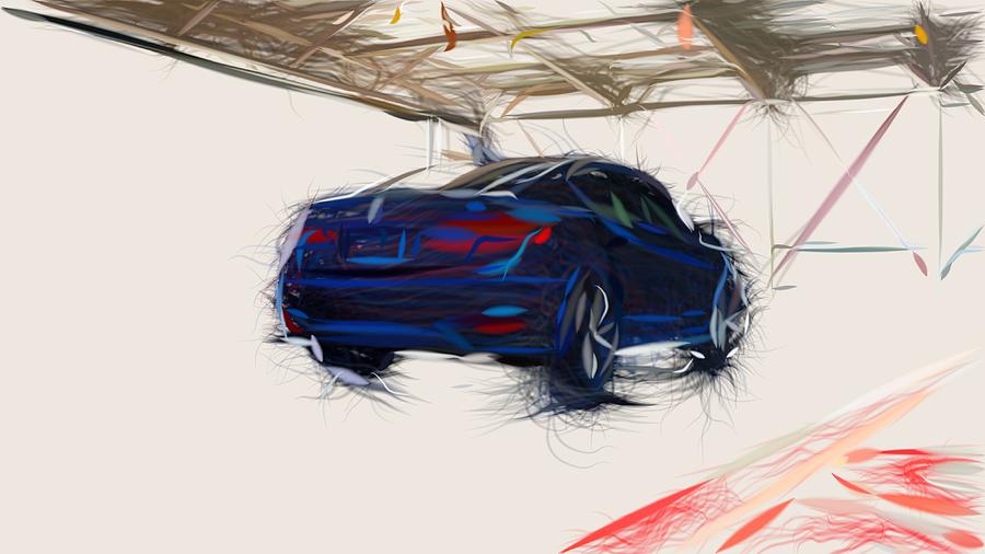Acura ILX Draw #1 Digital Art by CarsToon Concept