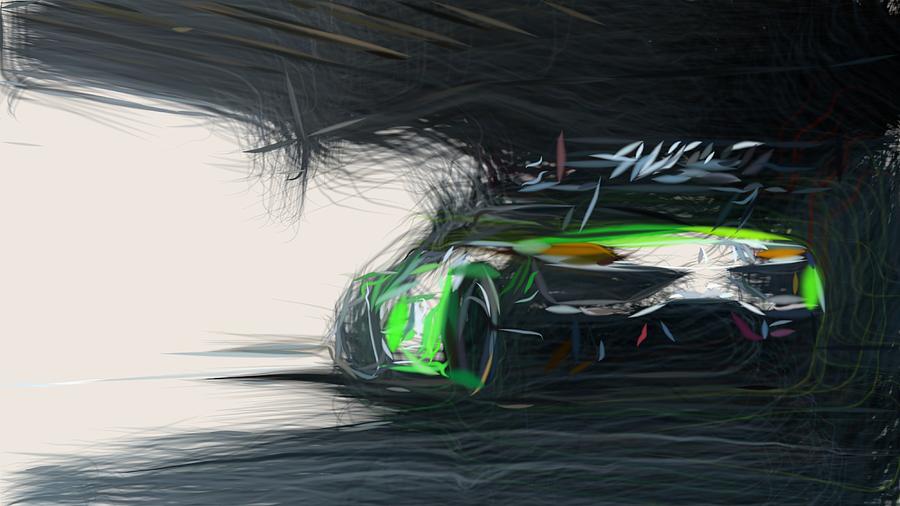 Acura NSX EV Draw #1 Digital Art by CarsToon Concept