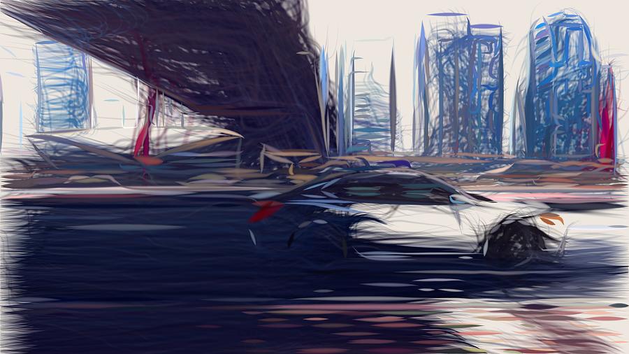 Acura TLX A Spec Drawing #2 Digital Art by CarsToon Concept