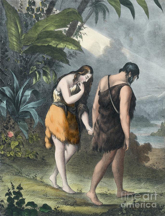 Adam And Eve Driven Out Of Paradise Painting by Siegfried Detler Bendixen
