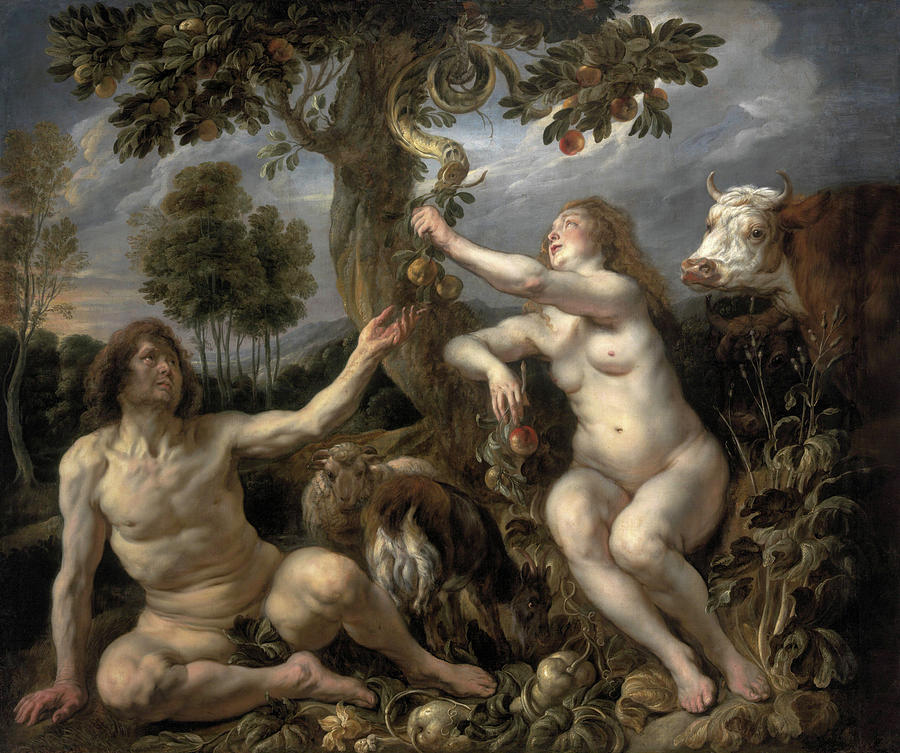 Adam And Eve Painting by Jacob Jordaens