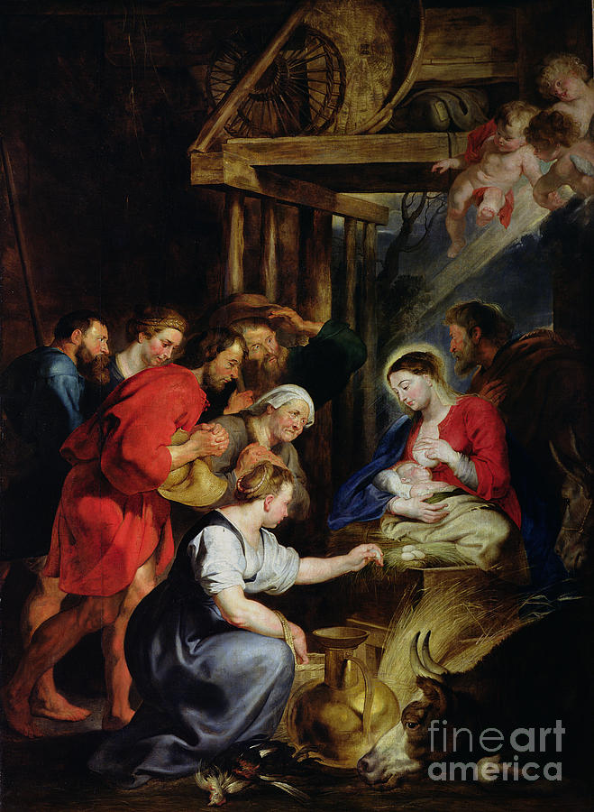 Adoration Of The Shepherds Painting by Peter Paul Rubens
