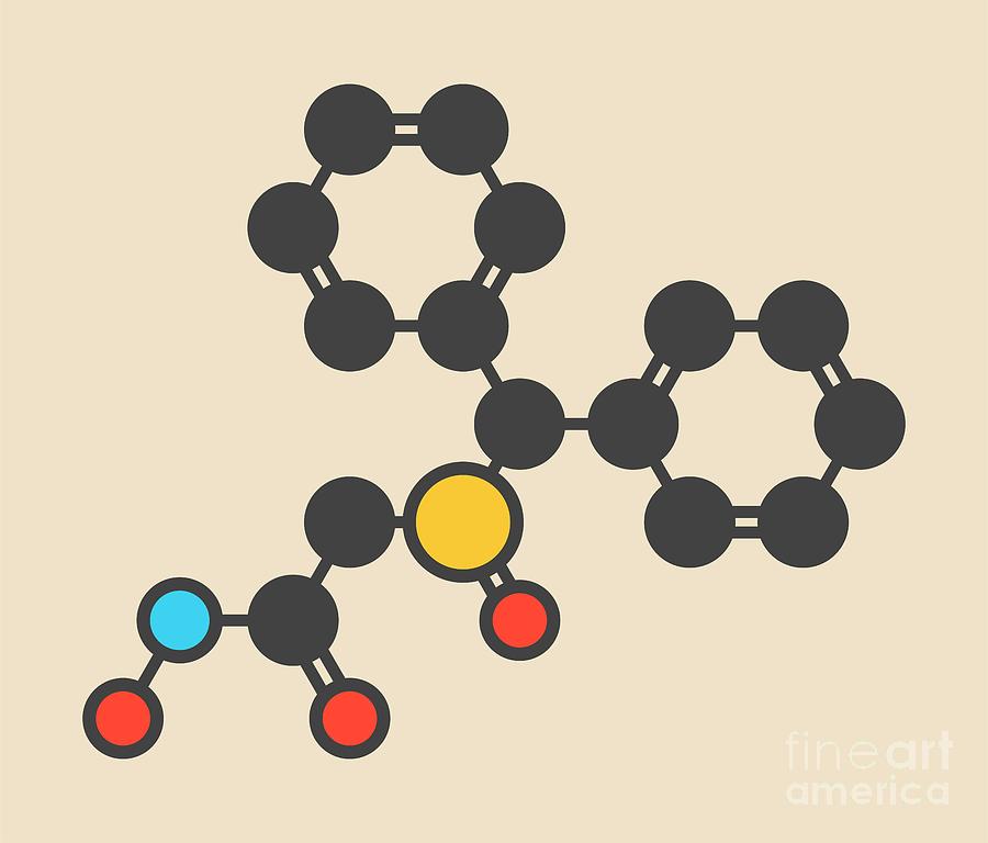 Sports Photograph - Adrafinil Drug Molecule #1 by Molekuul/science Photo Library