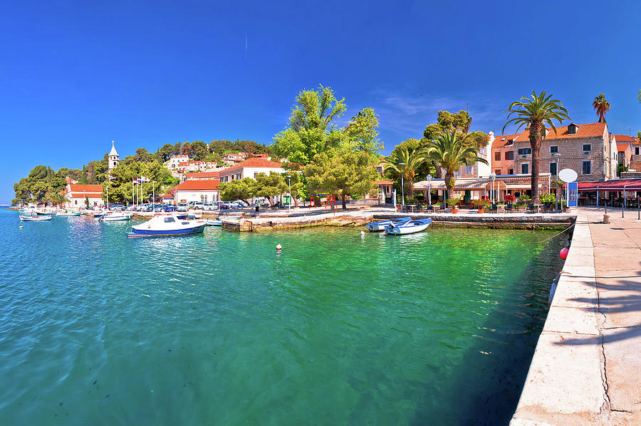 Adriatic town of Cavtat waterfront panoramic view #1 Photograph by Brch Photography