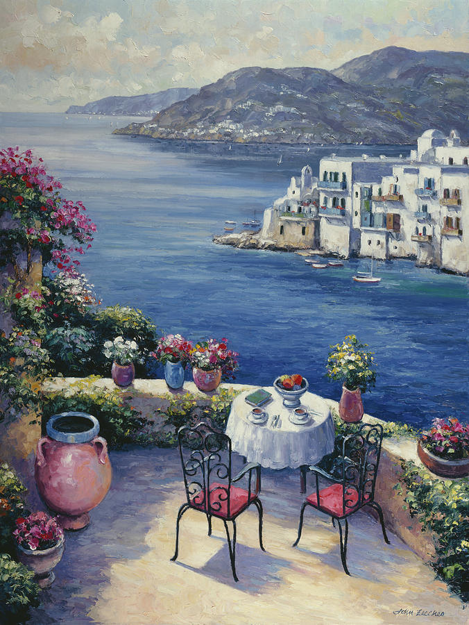 Aegean Vista #1 Painting by John Zaccheo