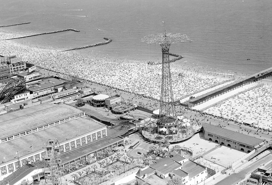 Aerial Of Coney Island #1 Photograph by New York Daily News Archive