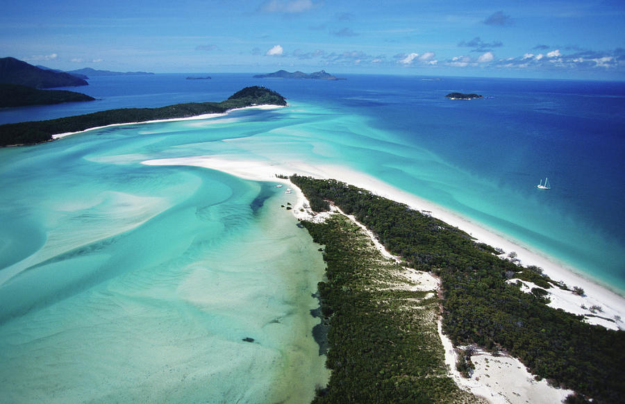 Aerial Of Whitehaven Beach Photograph by Holger Leue