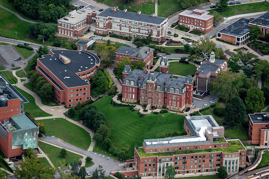 Aerial of Woodburn Hall downtown campus #1 Photograph by Dan Friend