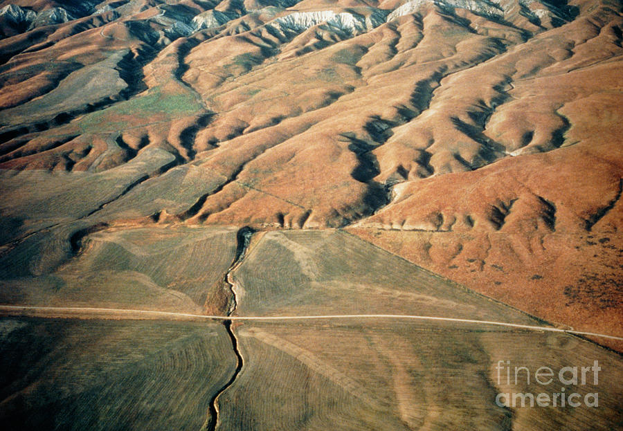 Aerial Photo Of San Andreas Fault #1 Photograph by Us Geological Survey/science Photo Library