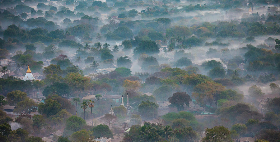 Aerial View Of Bagan, The Plain Of #1 Photograph by Mint Images/ Art Wolfe